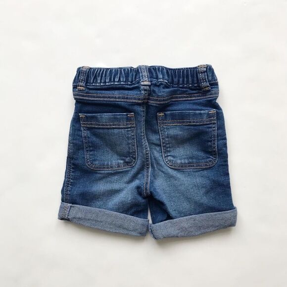 Old navy pull up denim shorts EUC 12-18 months - Picture 5 of 5